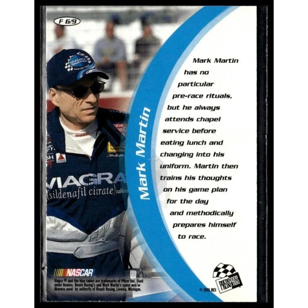 Nascar card details